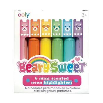 ooly Beary Sweet: Mini Scented Neon Highlighters