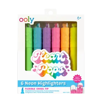 ooly Ooly  Heart Pops: Neon Highlighters (Set of 6)