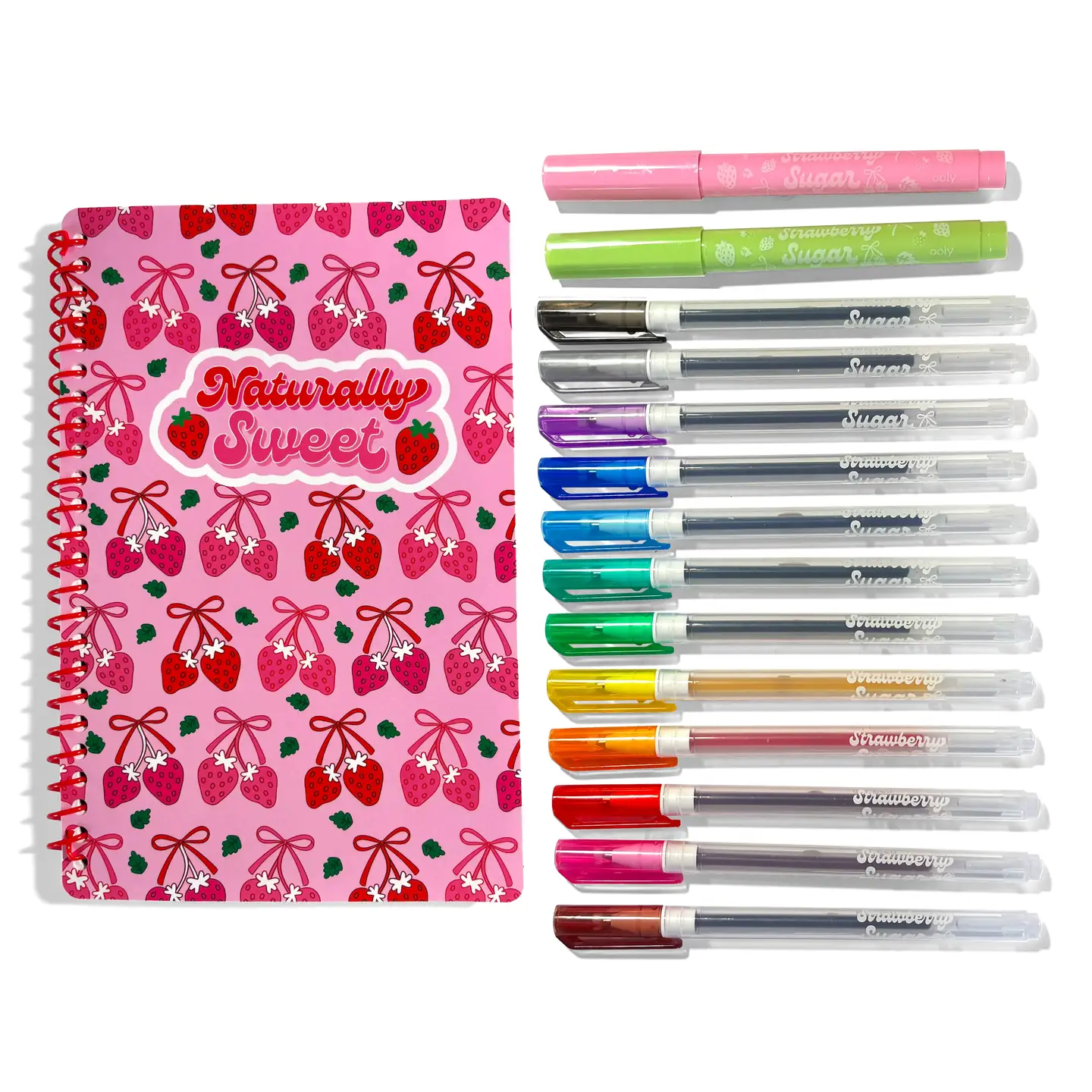 ooly Ooly Strawberry Sugar: Scented Gel Pen & Highlighter Writing Kit