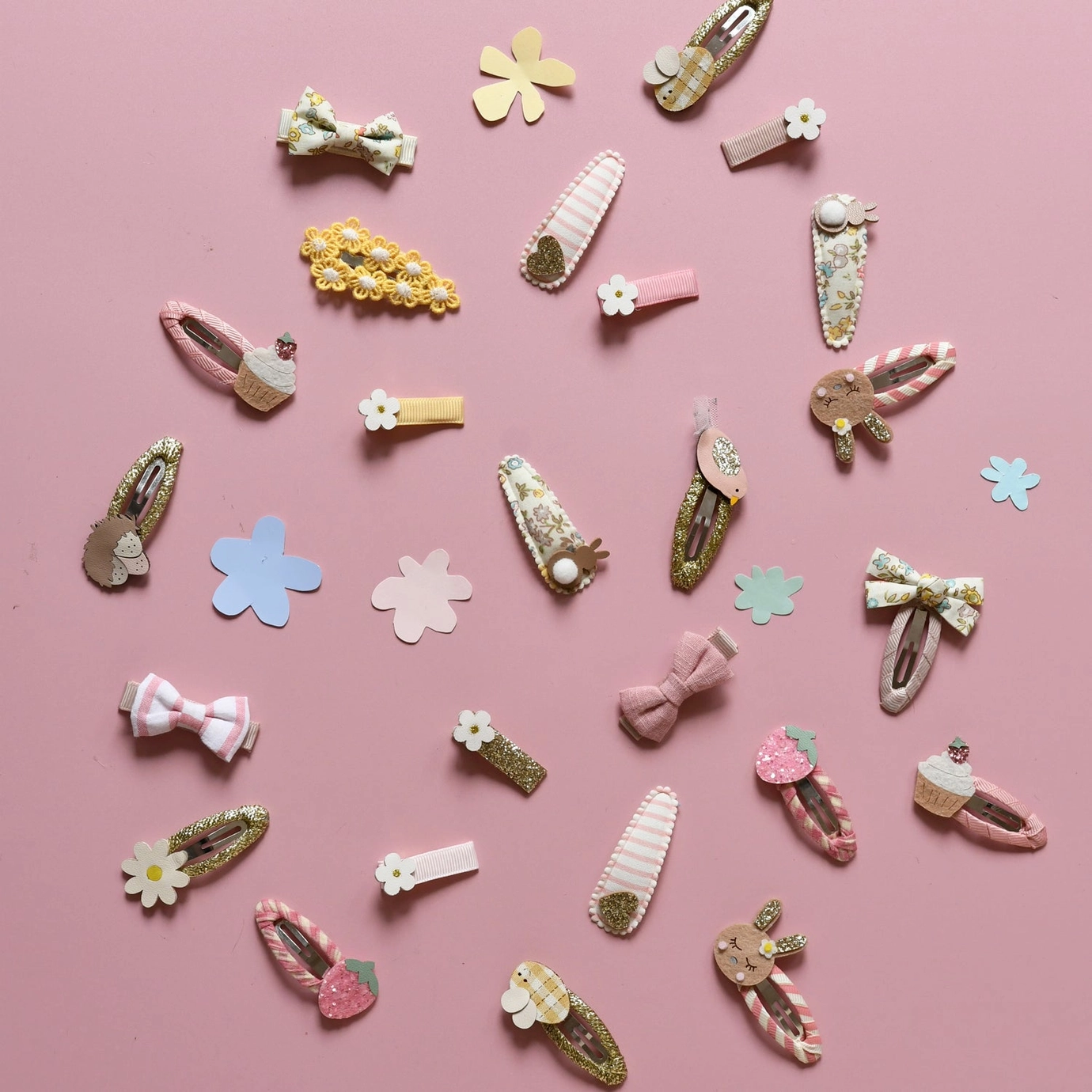 Rockahula Petal Bunny Fabric Clip Set