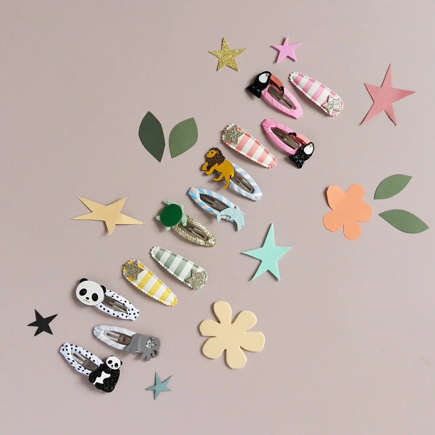 Rockahula Stripy Star Fabric Clip Set