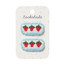 Rockahula Crochet Strawberry Frill Clips
