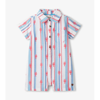 Hatley Hatley Preppy Lobsters Woven Romper
