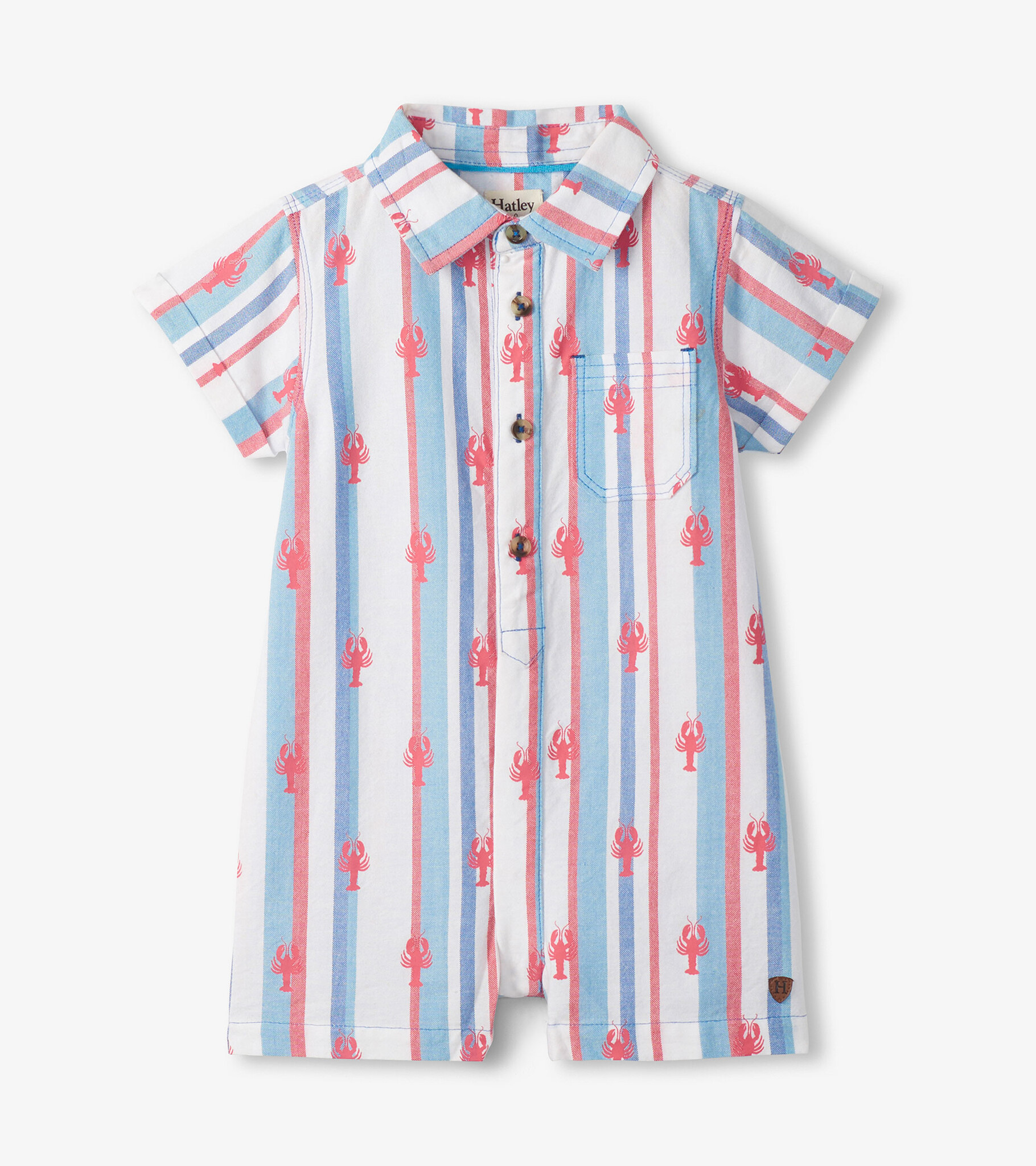 Hatley Hatley Preppy Lobsters Woven Romper