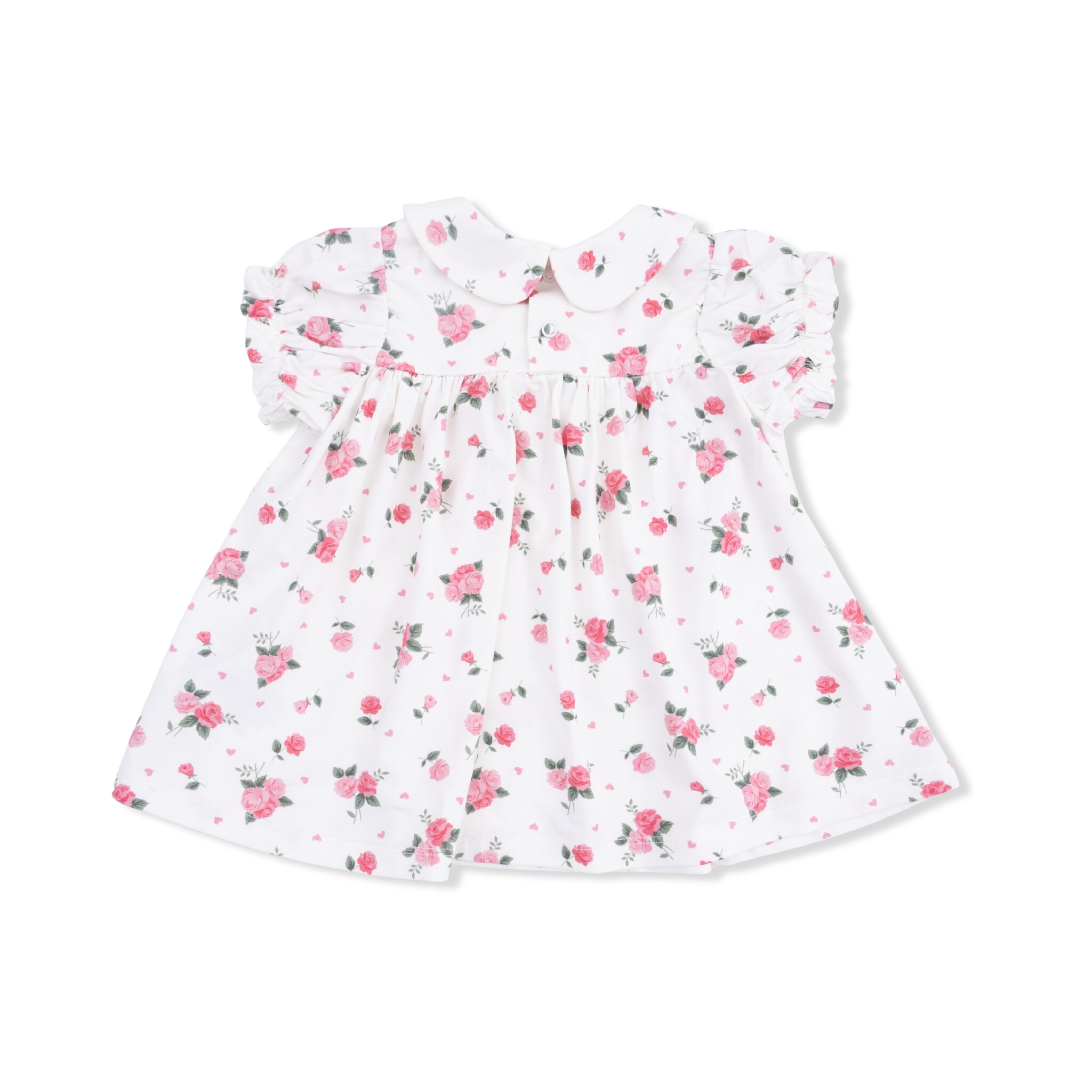 Angel Dear Angel Dear Pink Rosettes Smocked Dress Set