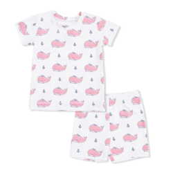Angel Dear Angel Dear Bubbly Whale Loungewear Short Set