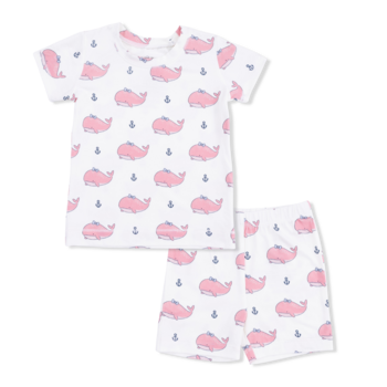 Angel Dear Angel Dear Bubbly Whale Loungewear Short Set