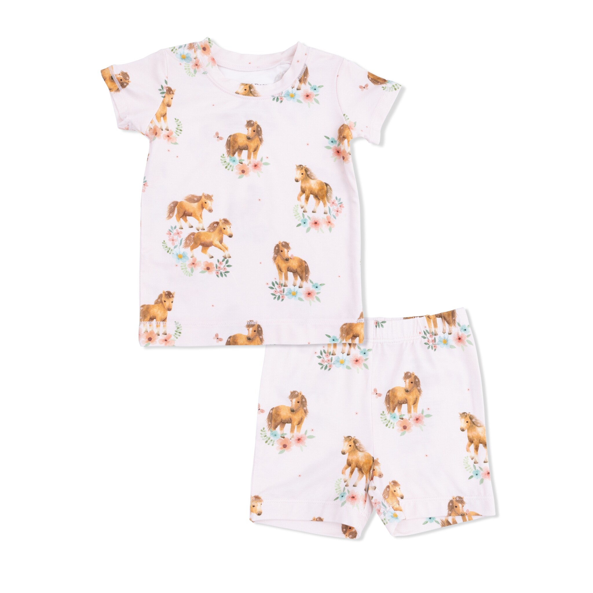 Angel Dear Angel Dear Pink Ponies Loungewear Short Set
