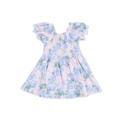 Angel Dear Angel Dear Hydrangeas Smocked Twirly Dress