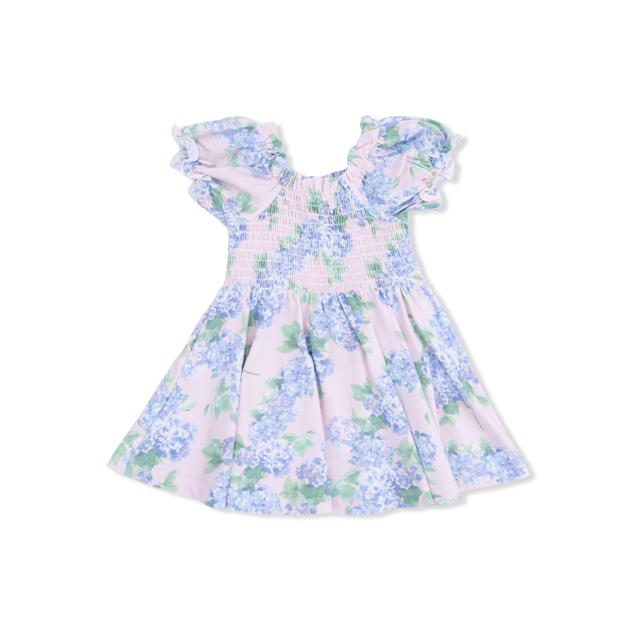 Angel Dear Angel Dear Hydrangeas Smocked Twirly Dress