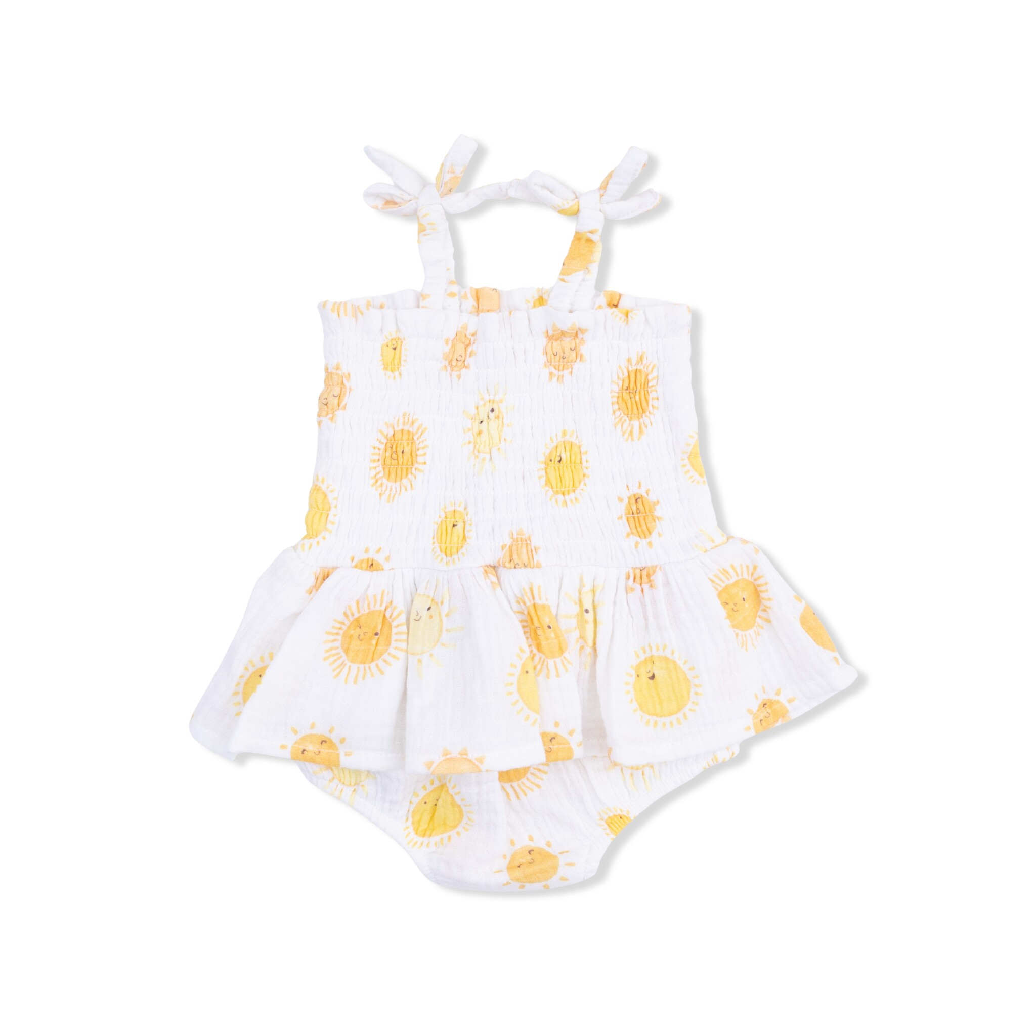 Angel Dear Angel Dear Happy Suns Smocked Bubble w/ Skirt
