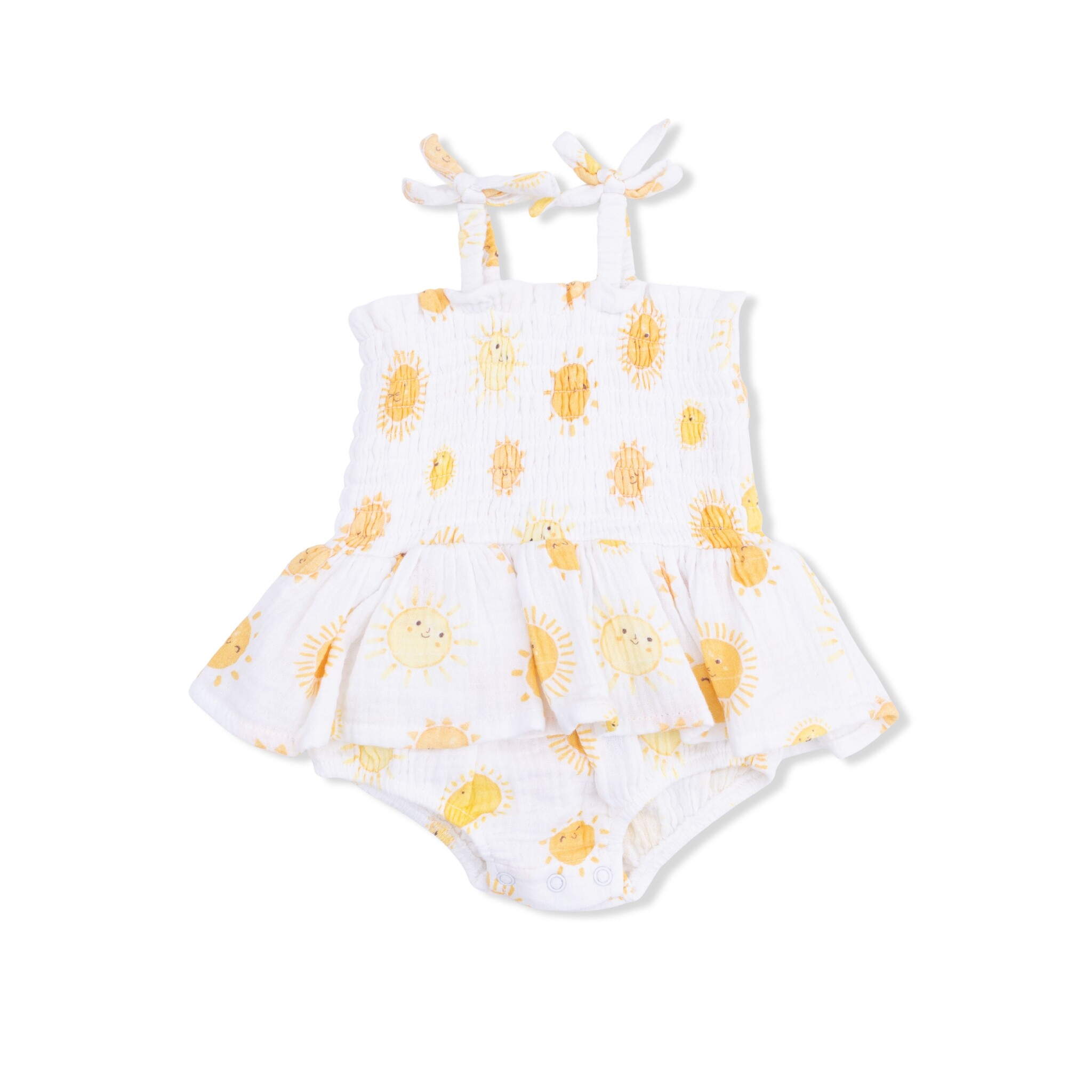 Angel Dear Angel Dear Happy Suns Smocked Bubble w/ Skirt
