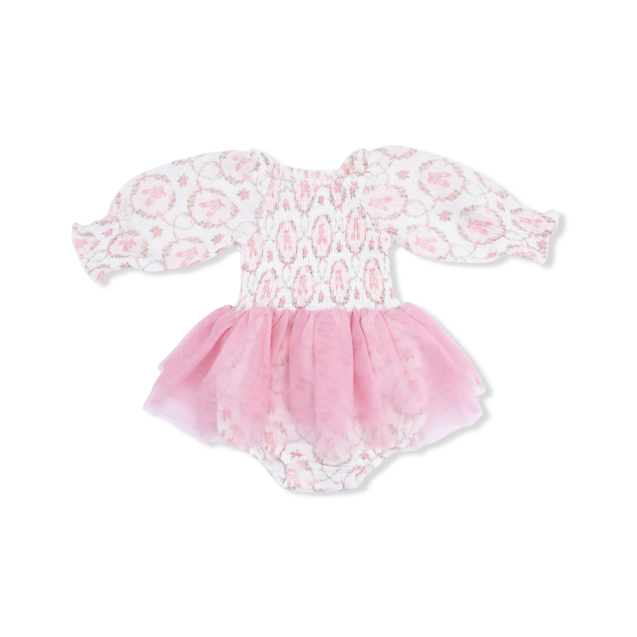 Angel Dear Angel Dear Cameo Ballet Shoes Smocked Bubble w/Tutu