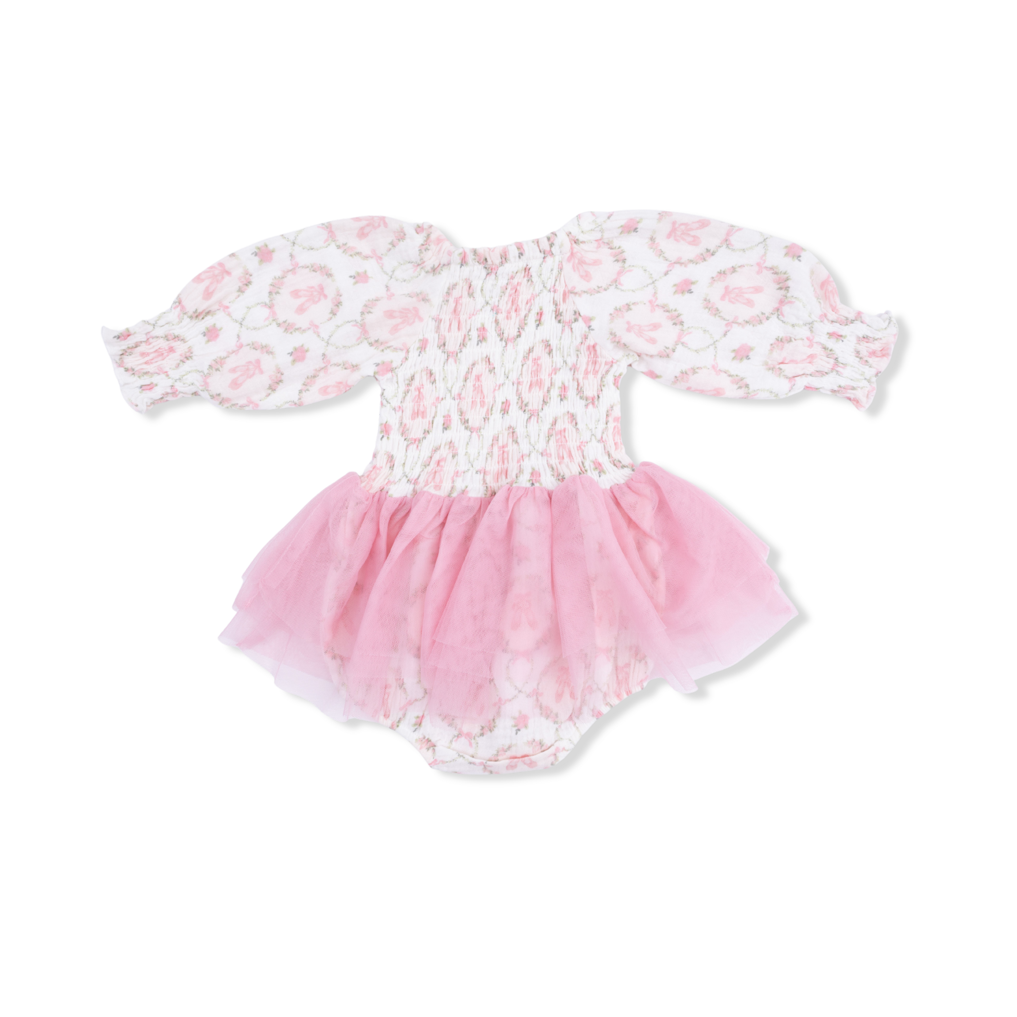 Angel Dear Angel Dear Cameo Ballet Shoes Smocked Bubble w/Tutu