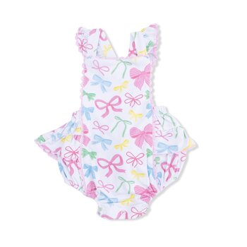 Angel Dear Angel Dear Sweet Bows Ric Rac Ruffle Sunsuit