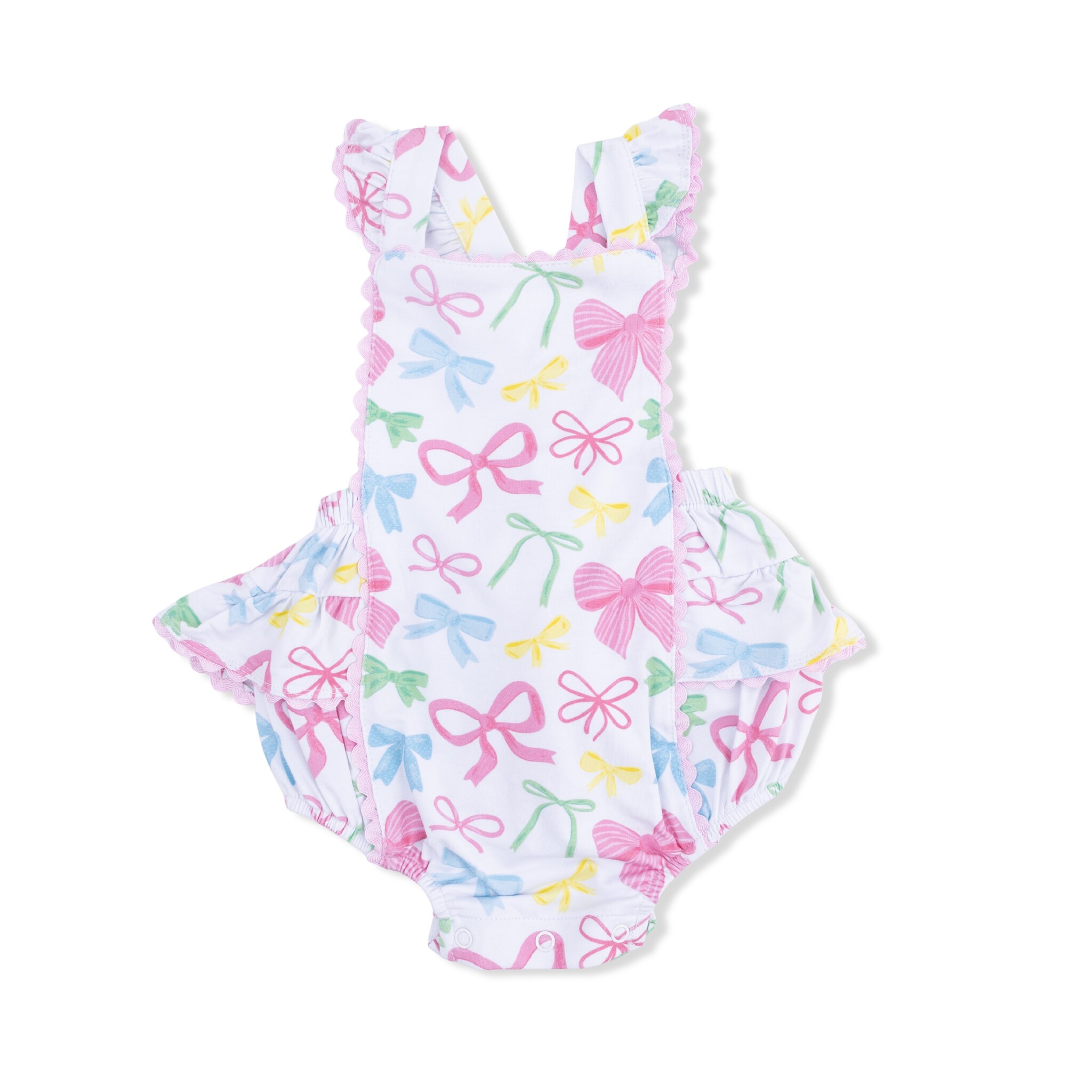 Angel Dear Angel Dear Sweet Bows Ric Rac Ruffle Sunsuit