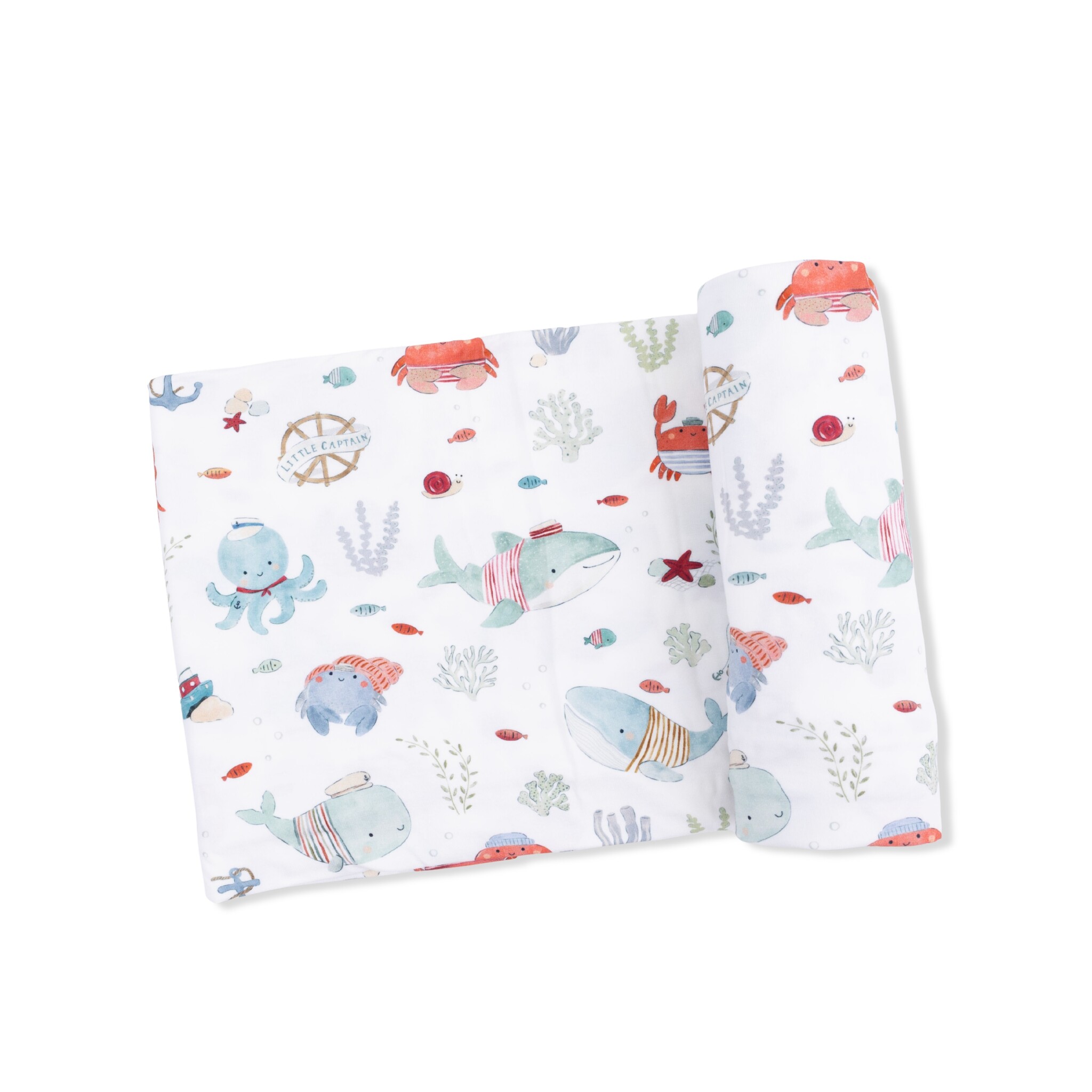 Angel Dear Angel Dear Sailor Sea Creatures Swaddle Blanket