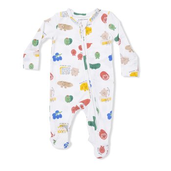 Angel Dear Angel Dear Charcuterie Cuties 2 Way Zipper Footie