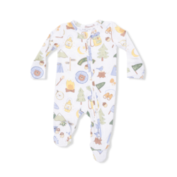 Angel Dear Angel Dear Camping Blue 2 Way Zipper Footie