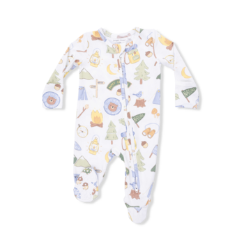 Angel Dear Angel Dear Camping Blue 2 Way Zipper Footie