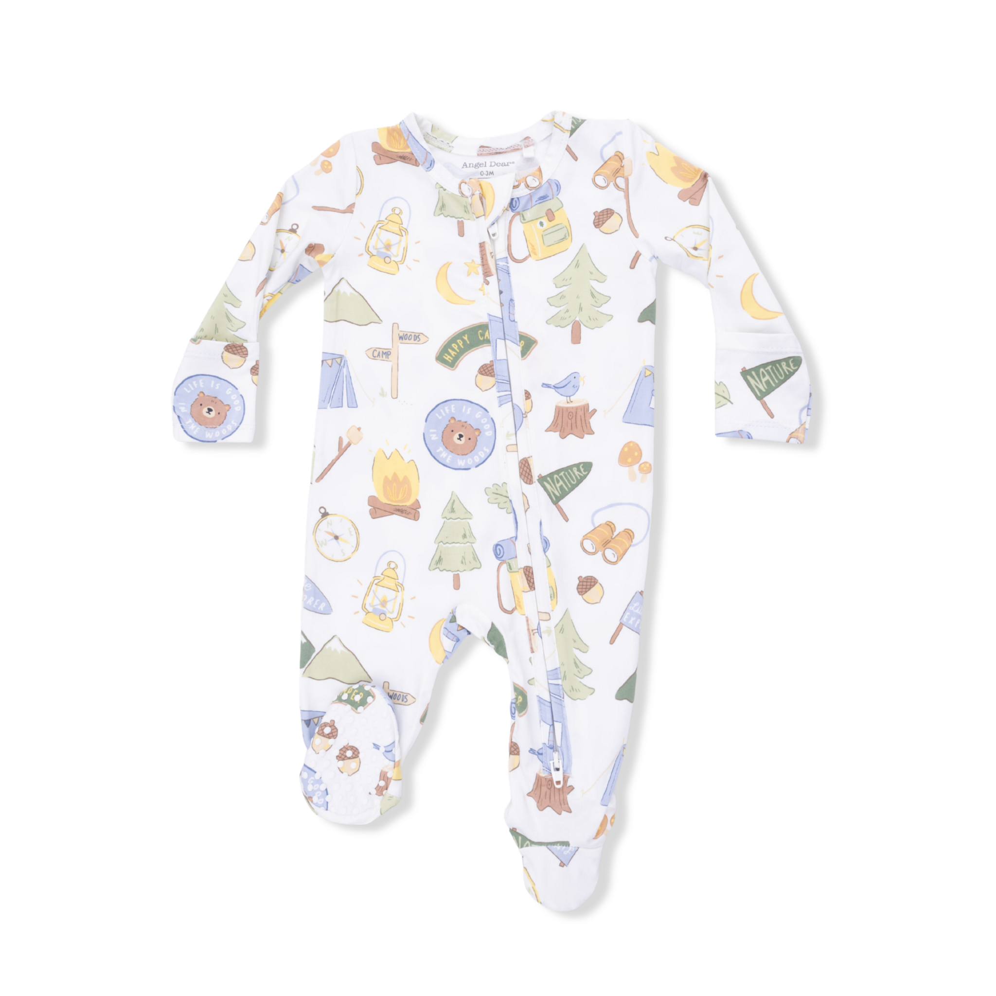 Angel Dear Angel Dear Camping Blue 2 Way Zipper Footie