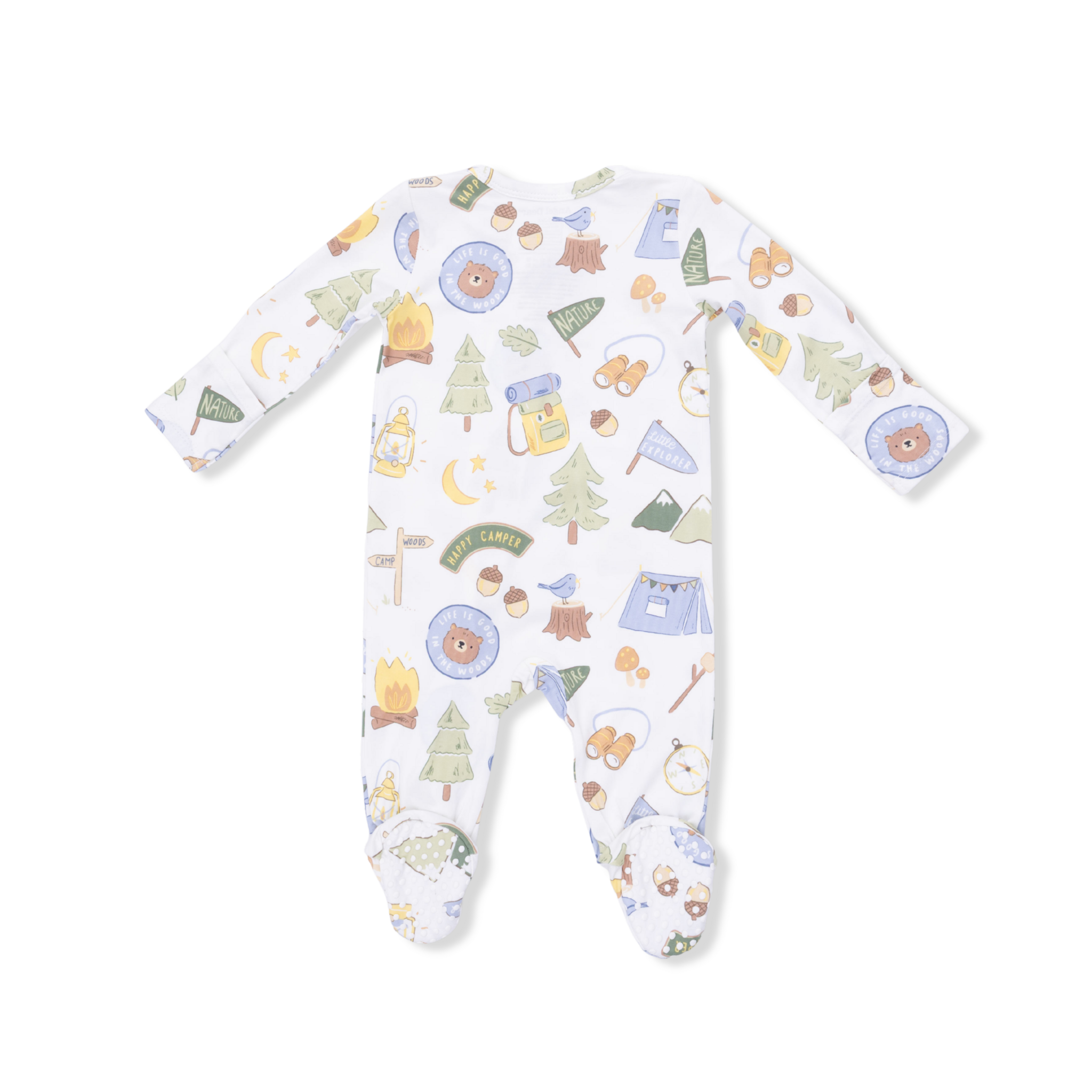 Angel Dear Angel Dear Camping Blue 2 Way Zipper Footie