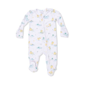 Angel Dear Angel Dear Frog and Duck Pond 2 Way Zipper Footie