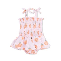 Angel Dear Angel Dear Sweet Peach Smocked Bubble w/Skirt