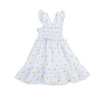 Angel Dear Angel Dear Lovely Lemons Smocked Ruffle Sundress