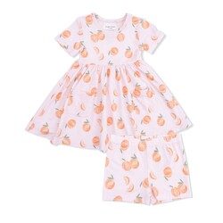 Angel Dear Angel Dear Sweet Peach Twirly Dress w/ Cartwheel Short