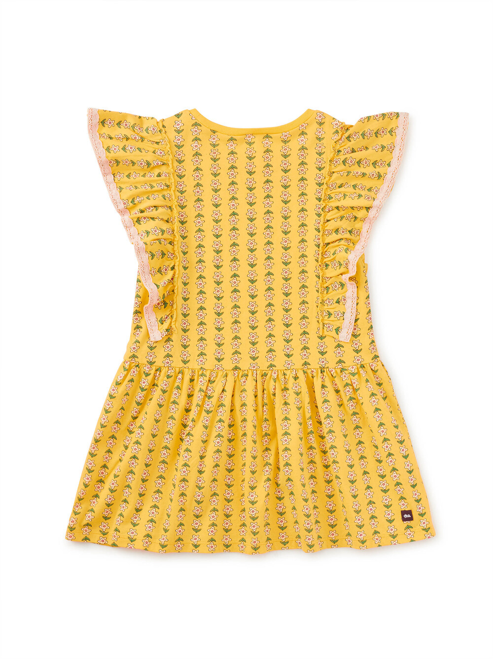 Tea Collection Tea Crochet Trim Ruffle Dress