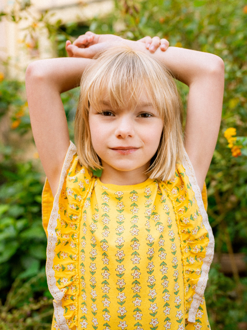 Tea Collection Tea Crochet Trim Ruffle Dress