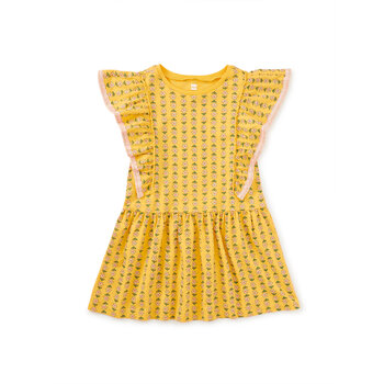 Tea Collection Tea Crochet Trim Ruffle Dress