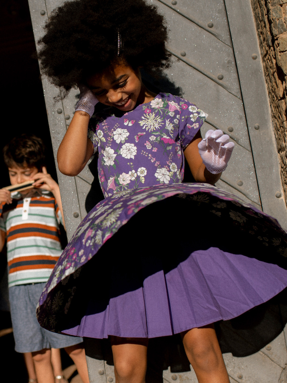 Tea Collection Tea Button Back Skirted Dress