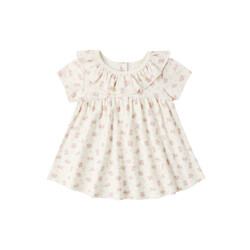 Quincy Mae Quincy Mae Flower Field Ruffle Collar Jersey Dress