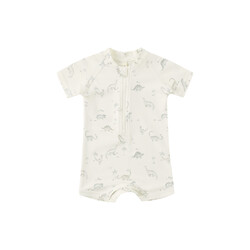 Quincy Mae Quincy Mae Dinosaur Zip Rashguard One-Piece