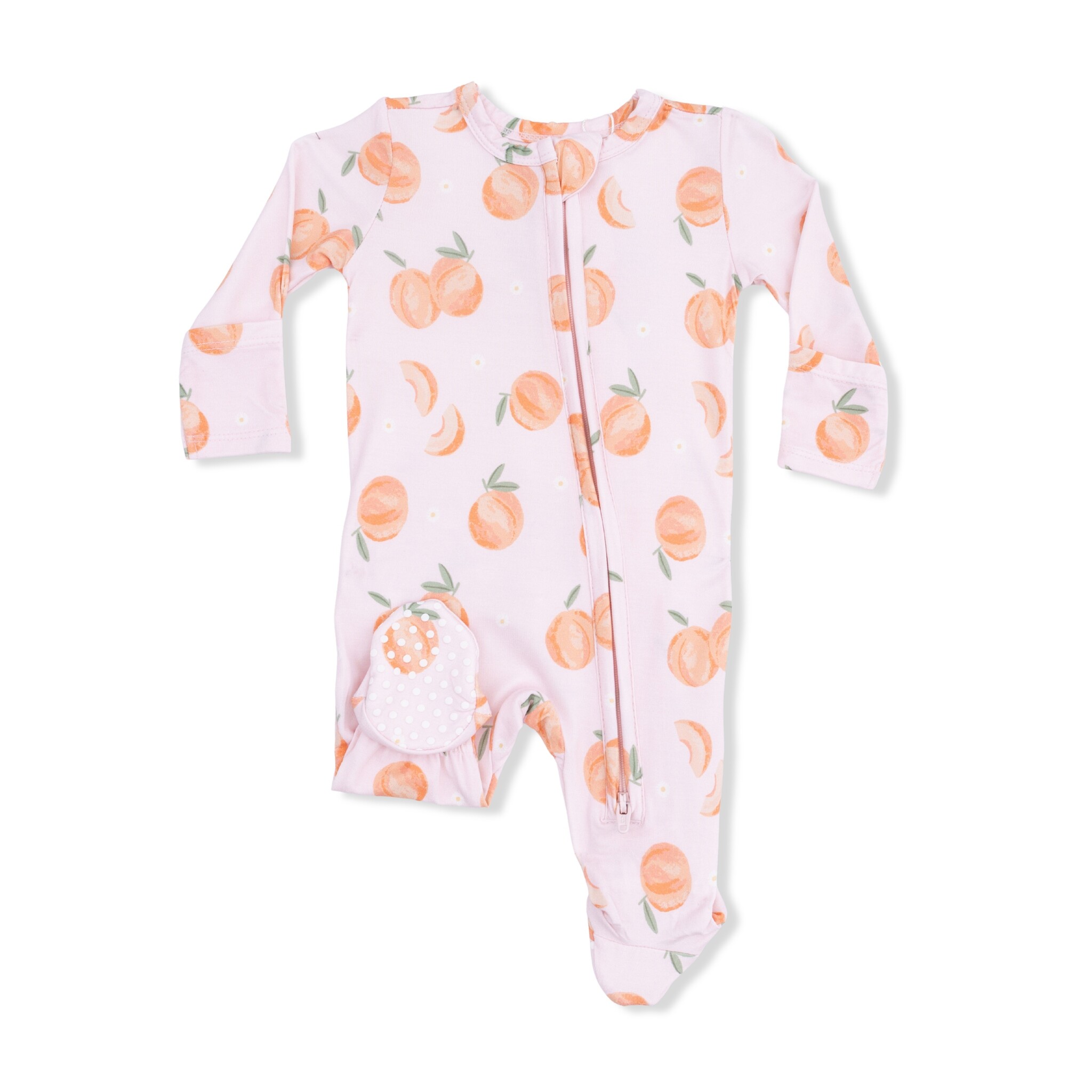 Angel Dear Angel Dear Sweet Peach 2 Way Zipper Footie