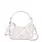 OMG Accessories Metallic Quilted Hobo Crossbody with Pearl Chain