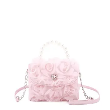 OMG Accessories Rosette Top Handle Mini Bag