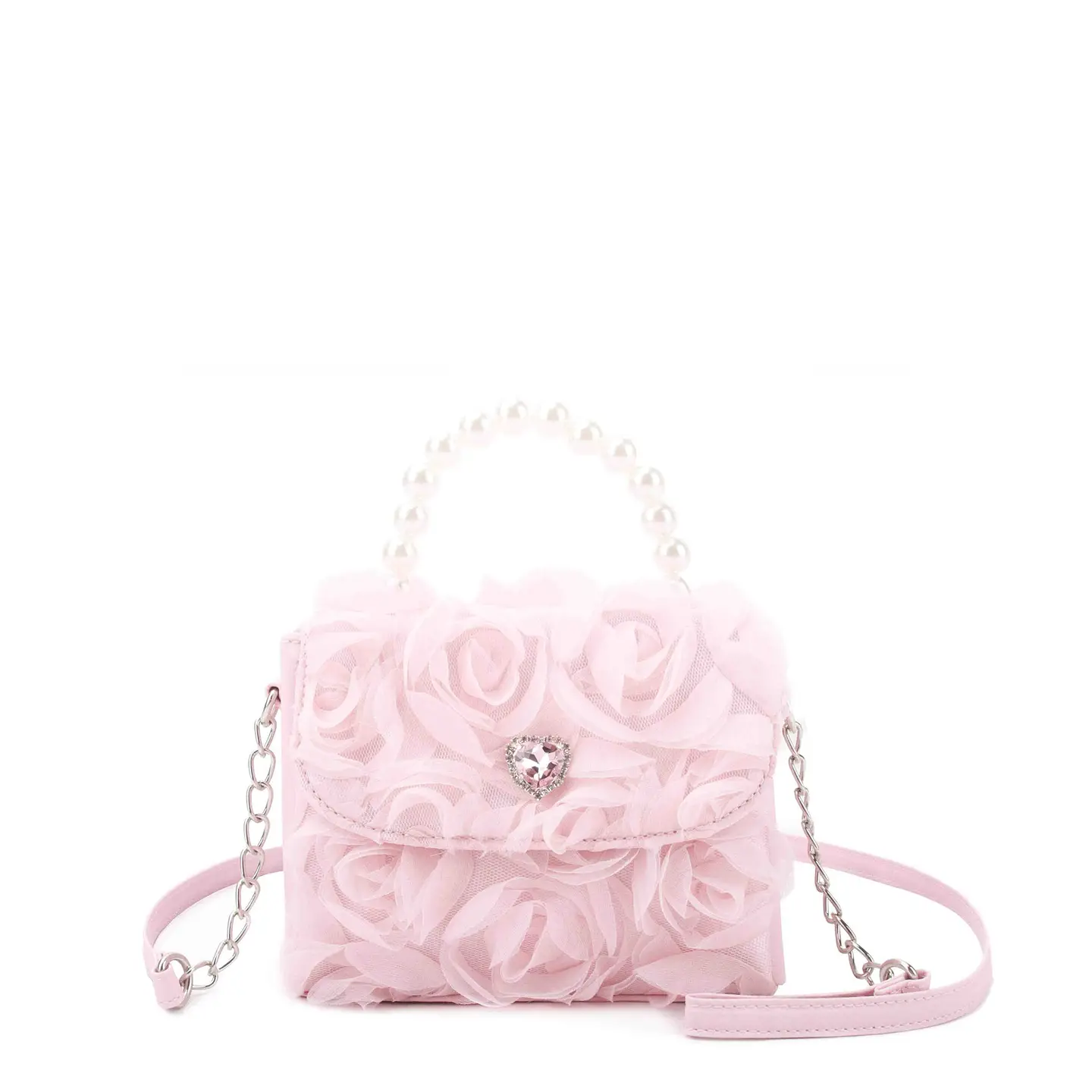 OMG Accessories Rosette Top Handle Mini Bag