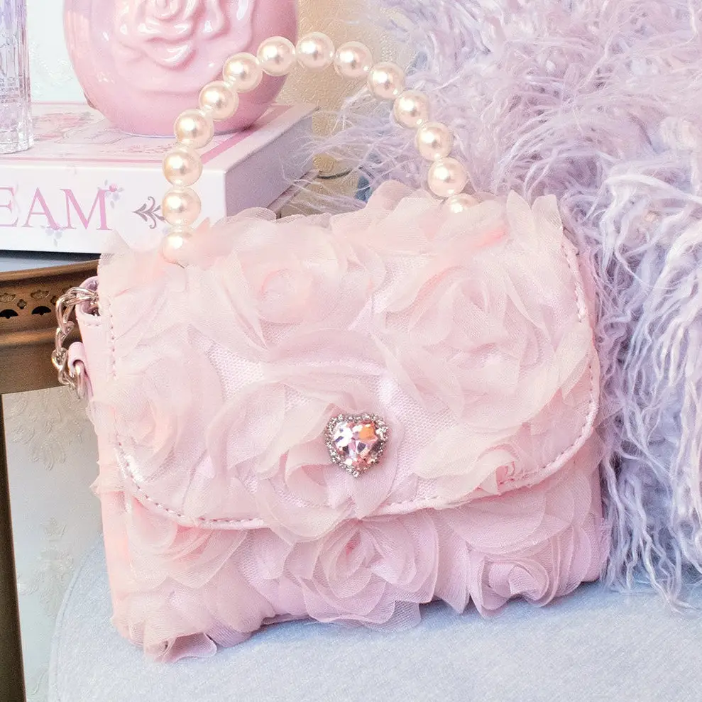 OMG Accessories Rosette Top Handle Mini Bag