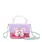 OMG Accessories Quilted Clear Mini Flap Crossbody with Beaded Handle