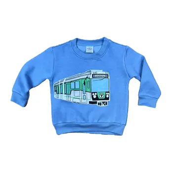 Sidetrack Sidetrack Green Line Appliqué Sweatshirt