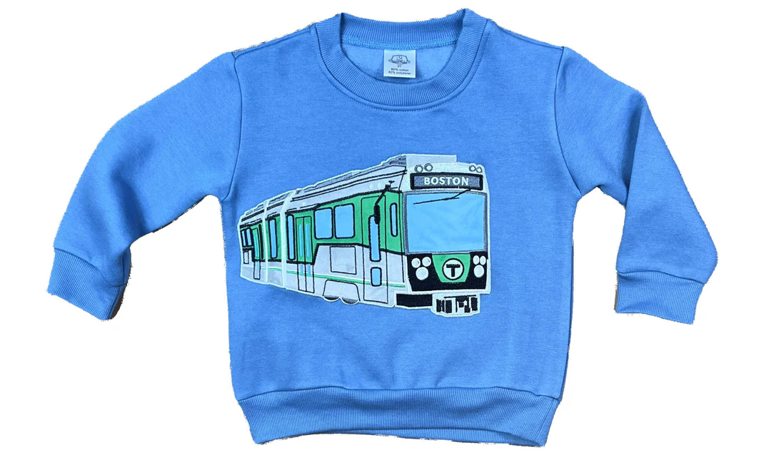 Sidetrack Sidetrack Green Line Appliqué Sweatshirt