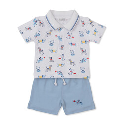 kissy kissy Kissy Kissy Puppy Patch Bermuda Set