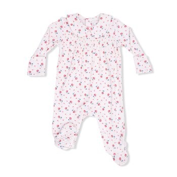 Angel Dear Angel Dear Joli Smocked Peter Pan Snap Footie