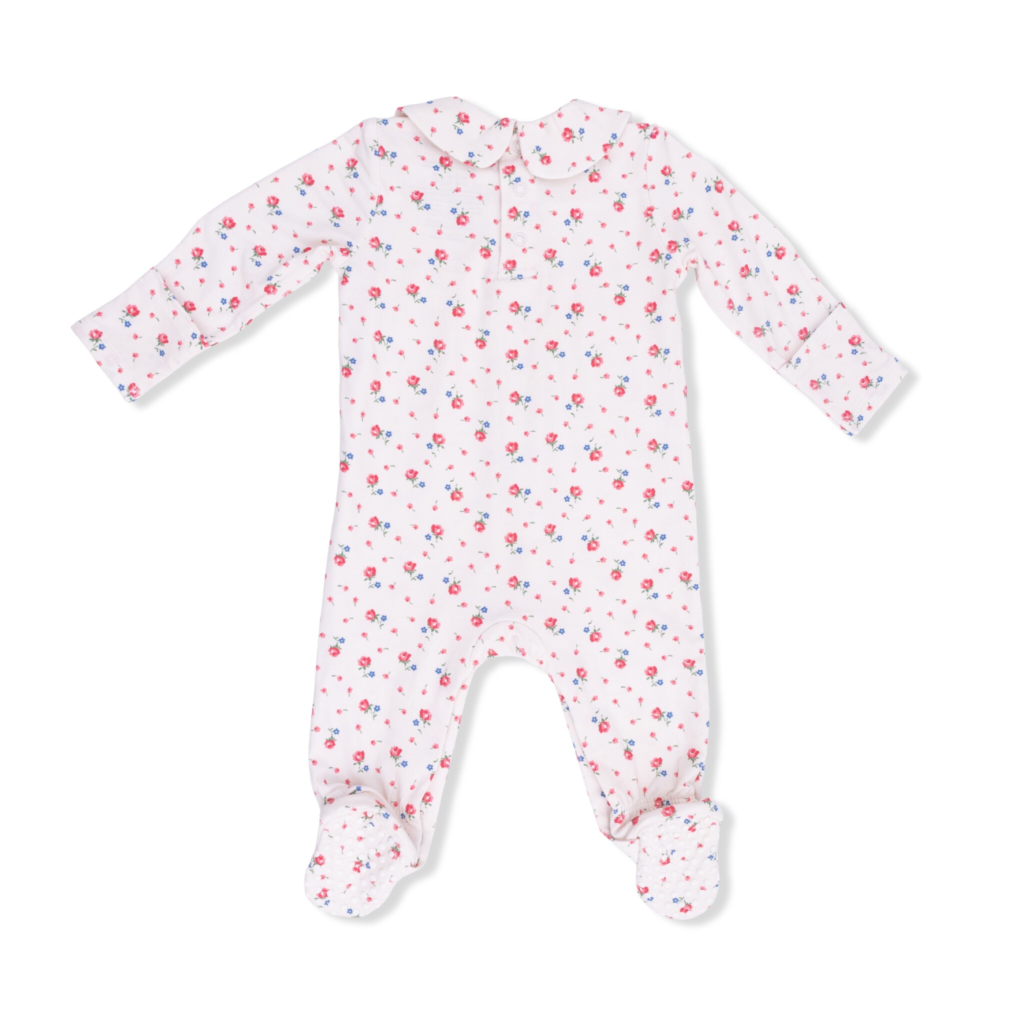 Angel Dear Angel Dear Joli Smocked Peter Pan Snap Footie
