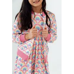 Mila & Rose Mila & Rose Watercolor Rainbows Satin Jacket