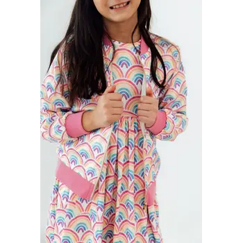 Mila & Rose Mila & Rose Watercolor Rainbows Satin Jacket