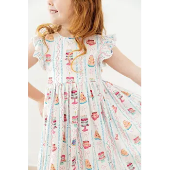 Mila & Rose Mila & Rose Birthday Cakes Flutter Sleeve Twirl Dress